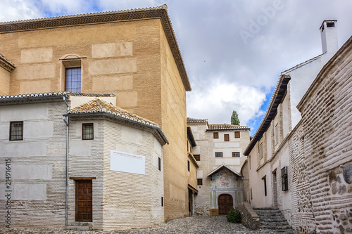 Santa Isabel la Real is a XVI century convent  located in the Albaic  n neighborhood of Granada. Santa Isabel la Real convent was built on the site of a former mosque. Granada  Andalusia  Spain.