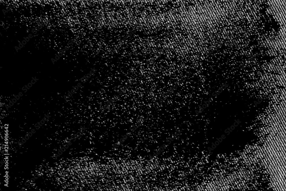 Obraz premium Grunge dirty Detailed closeup of blank grungy denim. Vintage dark gray jeans, good for background