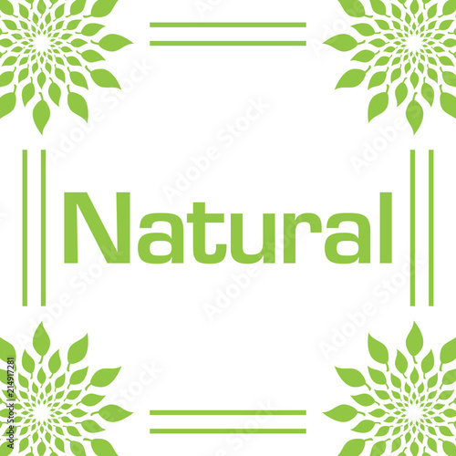 Natural Green Leaves Circular Frame 