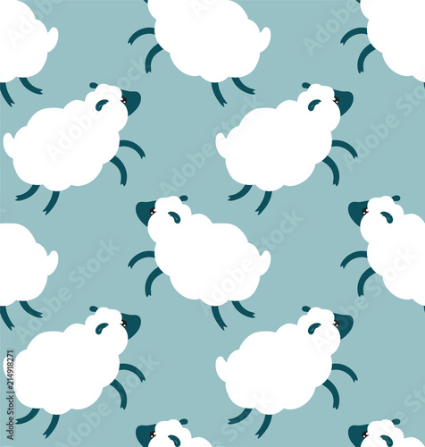 Sheeps seamless pattern