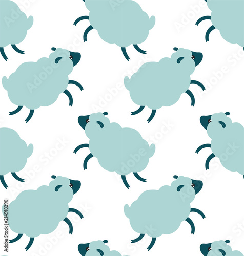 Sheeps seamless pattern