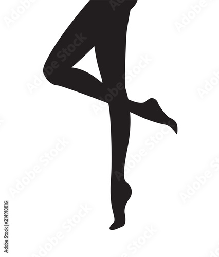 pinup woman legs silhouette