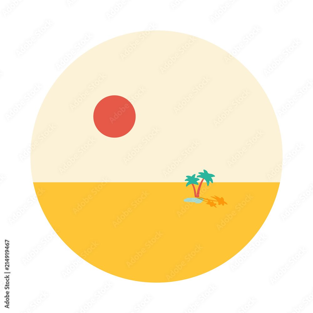 Oasis lake in desert Oasis lake in desert
