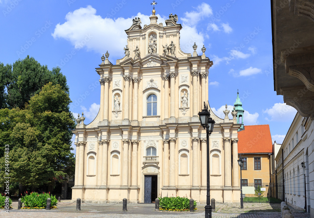 Church of St. Joseph known as Visitationist Church (Wizytek) at Krakowskie Przedmiescie 34 in Warsaw. It is  rococo church, constructed between 1664 - 1761