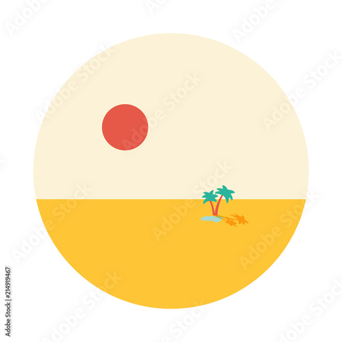 Oasis lake in desert