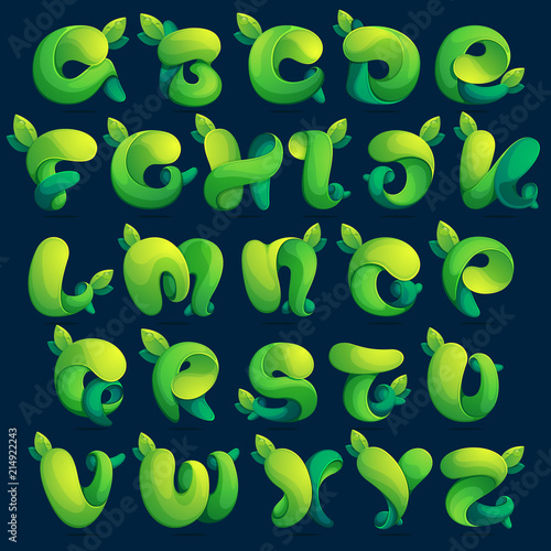 Alphabet ecology letters from a twisted green leawes.