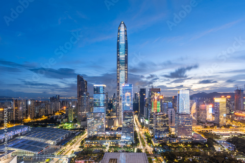 Downtown skyline of Shenzhen photo