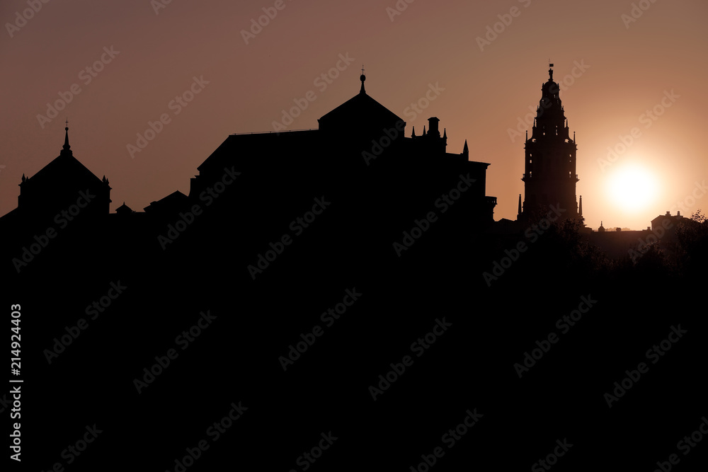 Silhouette of the Mosque of Cordoba.