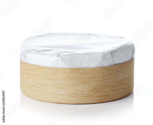 Camembert cheese isolated on white