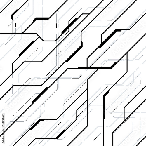 Vector Seamless Pattern Background. Futuristic Hi-Tech Design 