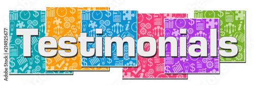 Testimonials Business Texture Colorful Blocks 
