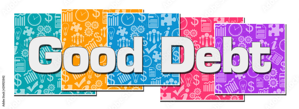 Good Debt Business Texture Colorful Blocks Good Debt Business Texture Colorful Blocks