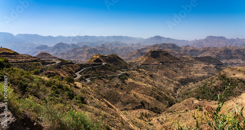 Äthiopien - Landschaft auf der Fahrt vom Sämen-Nationalpark nach Aksum