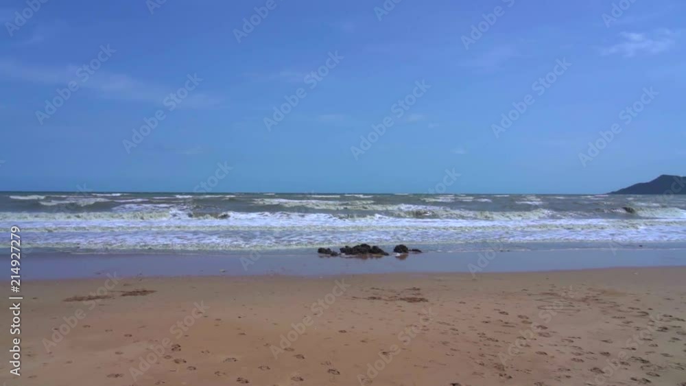 Scenic view of sea viewpoint at paradise tropical coast beach viewpoint at Cha Am beach, Hua Hin, Prachuap Khiri Khan, Thailand. Scenic view of sea viewpoint at paradise tropical coast beach viewpoint at Cha Am beach, Hua Hin, Prachuap Khiri Khan, Thailand.