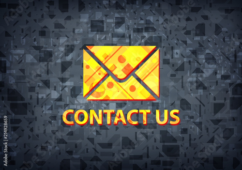 Contact us (email icon) black background