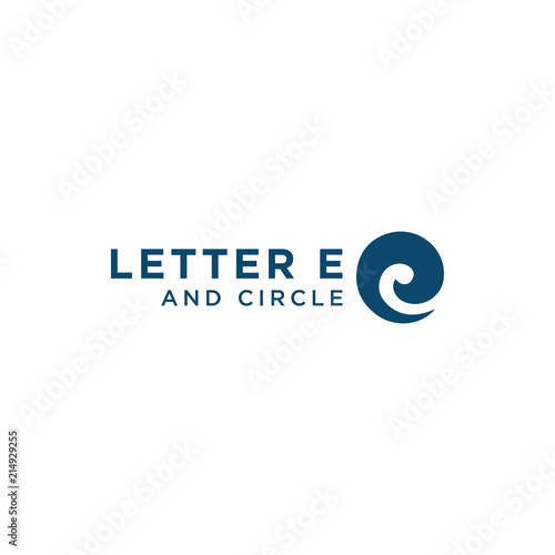 Initial letter e logo design template