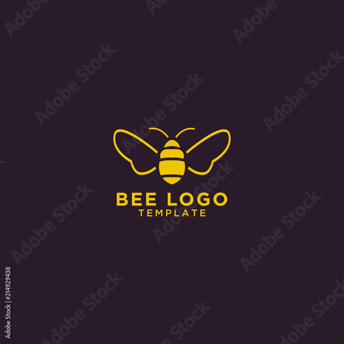 Bee logo design template
