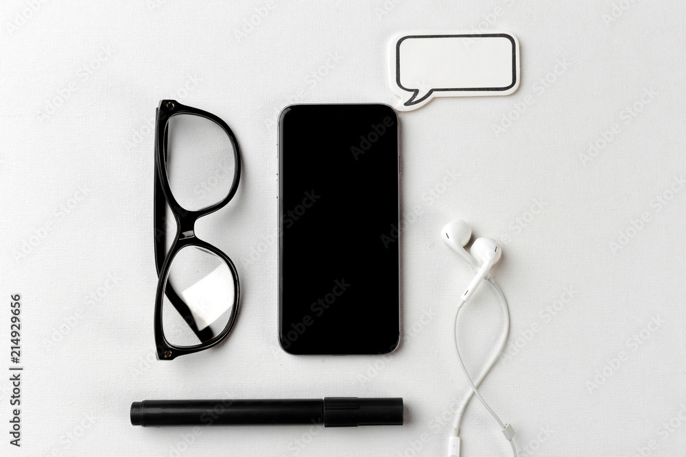 phone with blank speech bubble phone with blank speech bubble