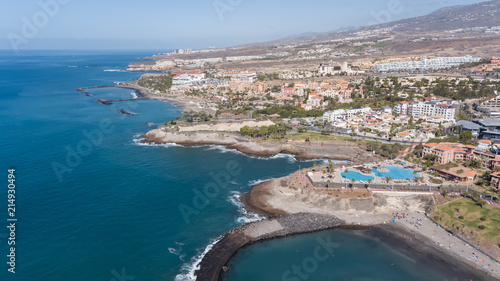 Fototapeta Naklejka Na Ścianę i Meble -  Aerial view of Tenerife island Canary Spain Atlantic ocean drone top view