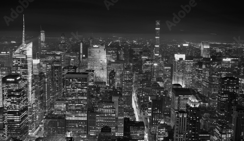 New York vista dall'alto in bianco e nero
