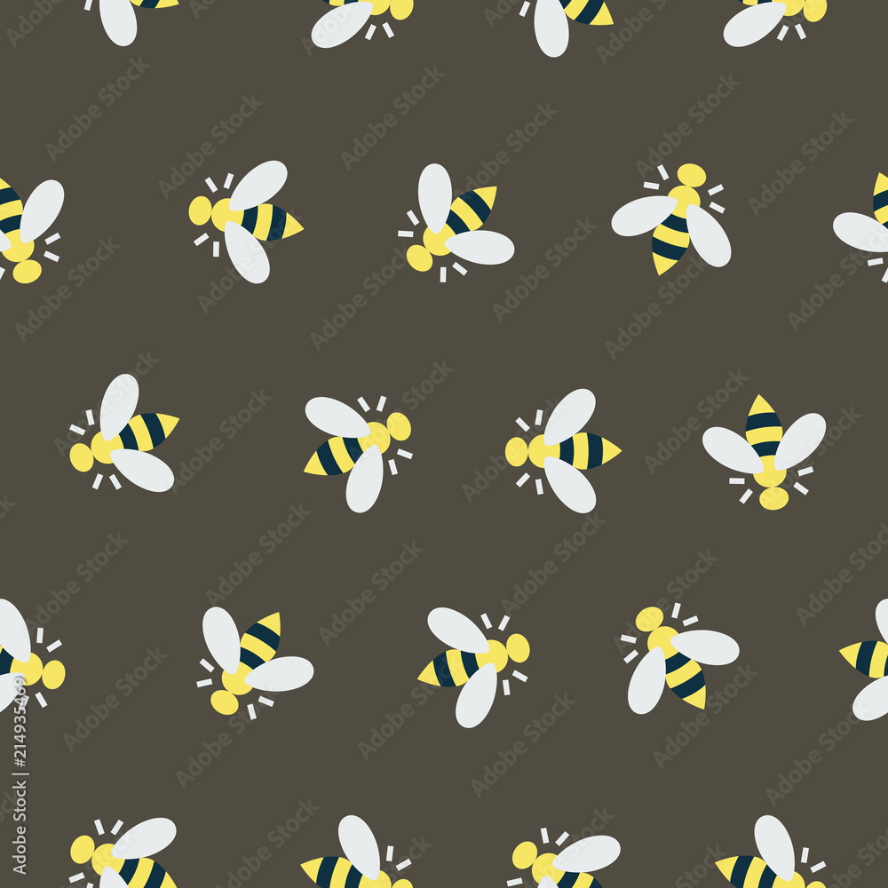 Color pattern with bees Color pattern with bees