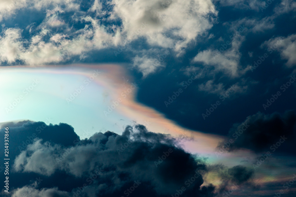 Obraz premium colorful dramatic sky with cloud at sunset.