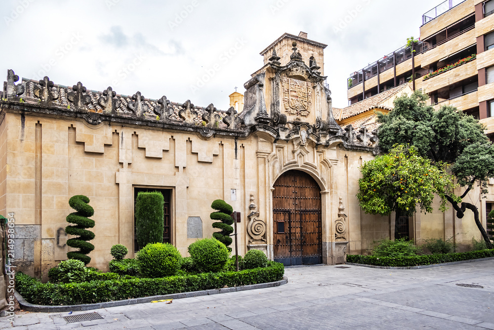 Fototapeta premium Royal Collegiate Church of San Hipolito (Iglesia de San Hipolito) was founded in mid-fourteenth century by King Alfonso XI to commemorate his victory in Battle of El Salado. Andalusia, Cordoba, Spain.