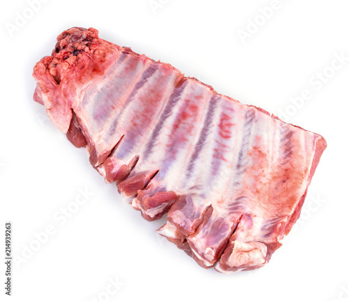 Pork rib on white background