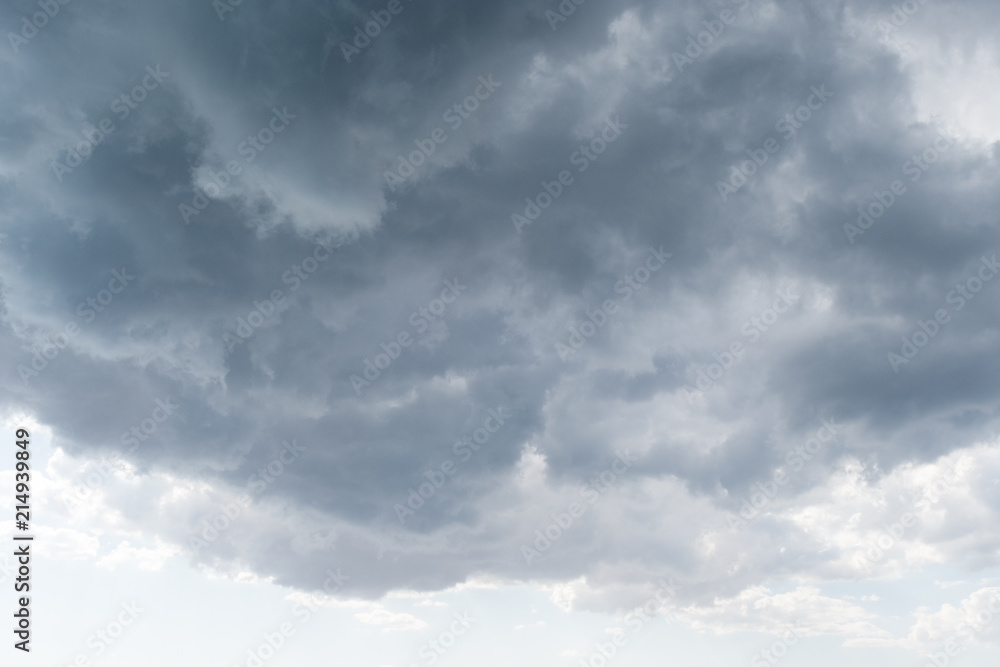 Stormy gray clouds in summer sky Stormy gray clouds in summer sky