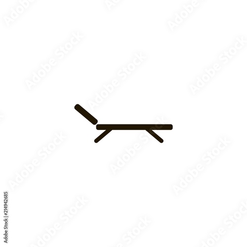 chaise lounge icon. flat design