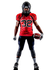 one american football player man isolated on white background