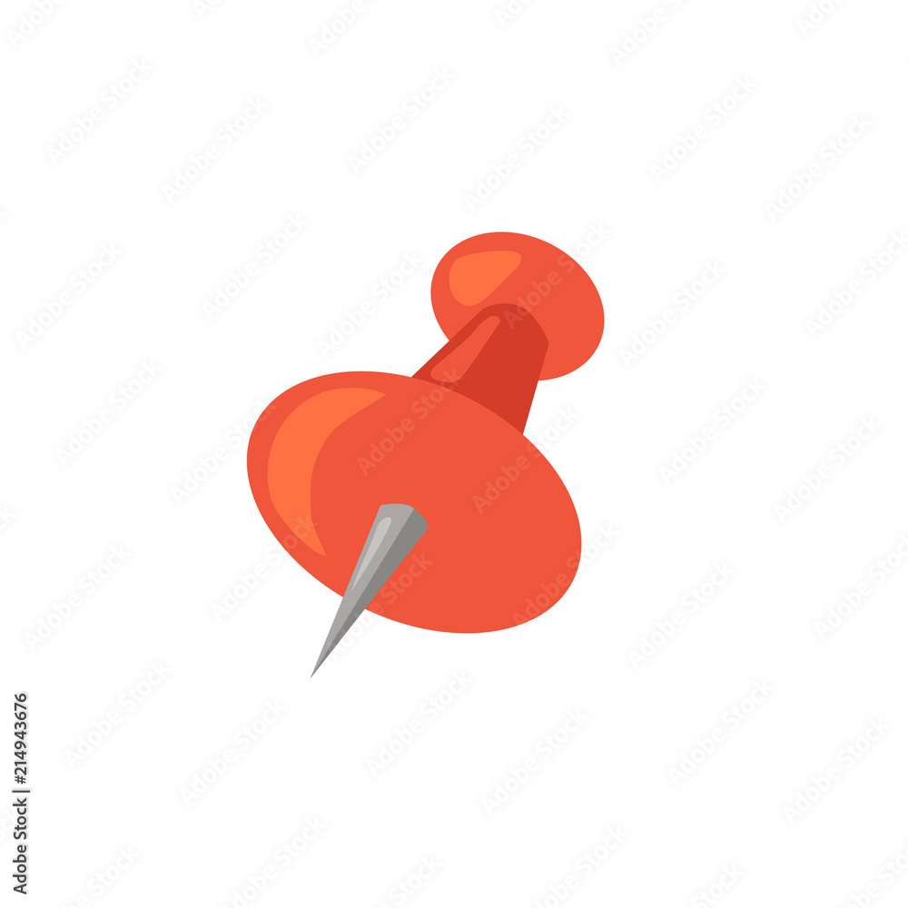 Hand drawn pin isolated on white background. Vector illustration. Hand drawn pin isolated on white background. Vector illustration.