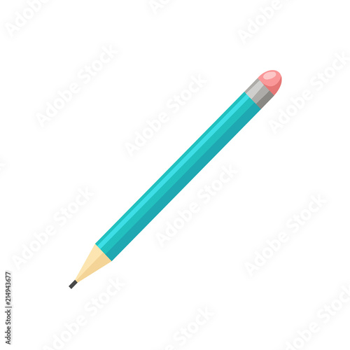 Hand drawn pencil isolated on white background. Vector illustration.