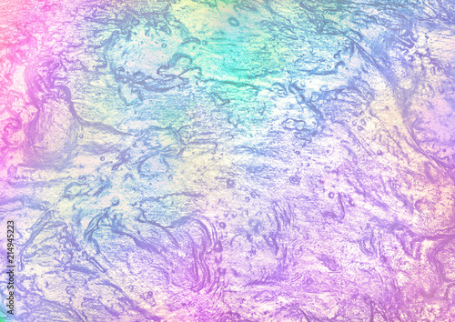 Abstract beautiful holographic foil texture with unicorn colours. Trendy background.