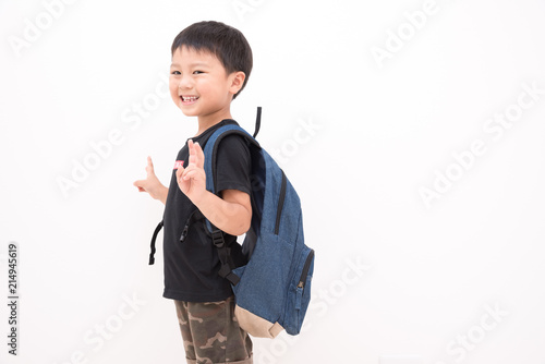 リュックを背負う男の子 Stock 写真 Adobe Stock