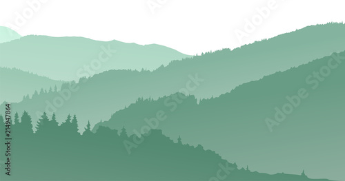 Mountains Landscape. Abstract Background