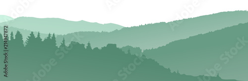 Mountains Silhouettes. Abstract Background
