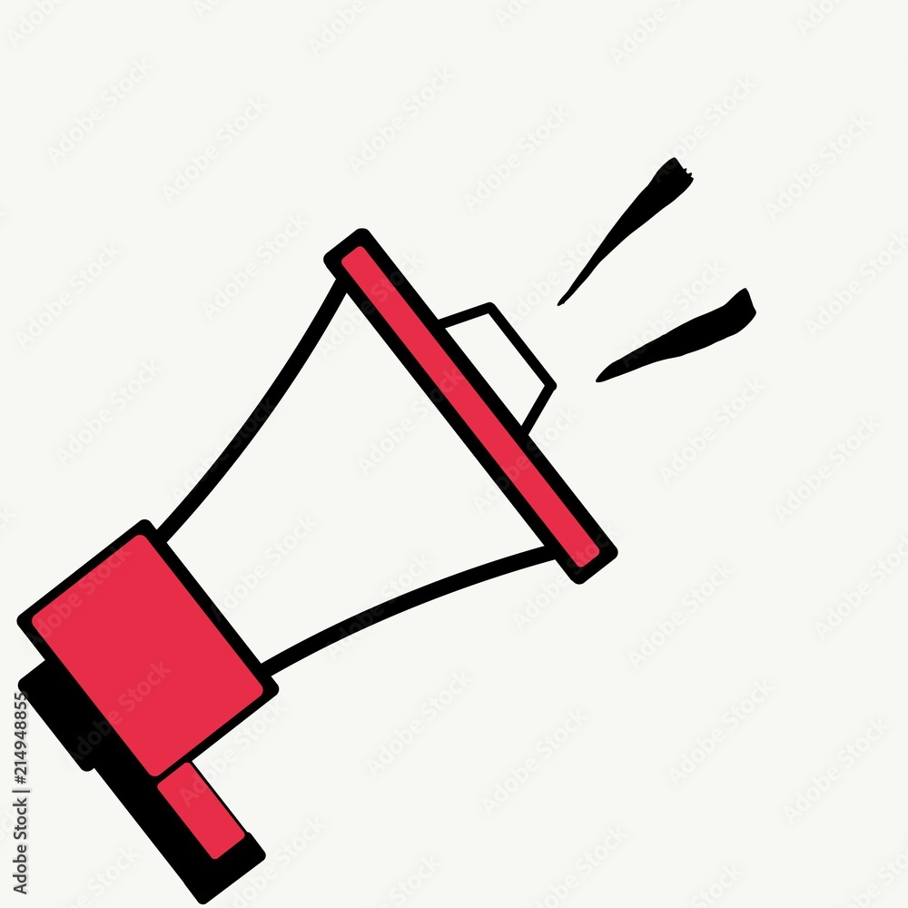 Megaphone on white background Megaphone on white background
