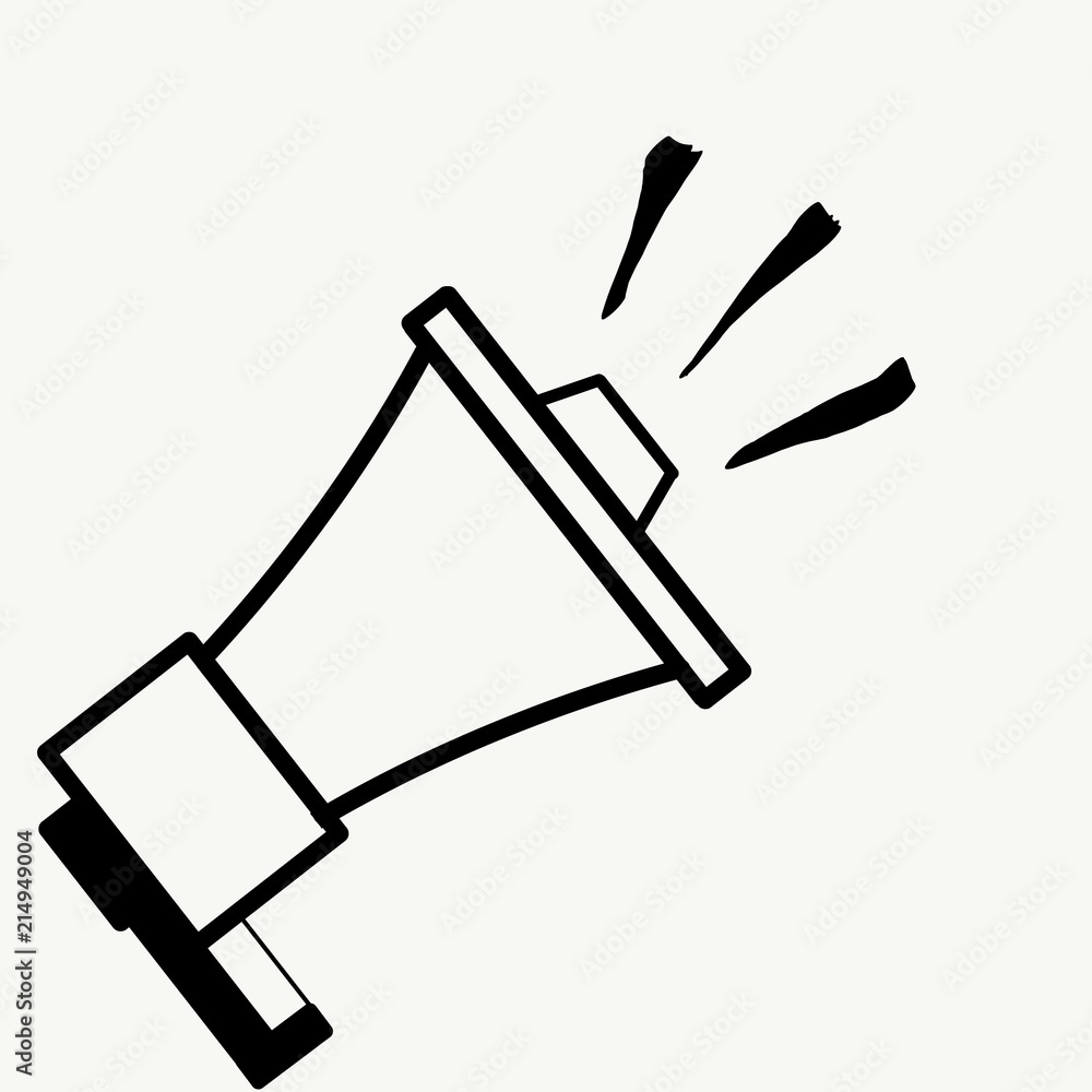 Megaphone on white background Megaphone on white background
