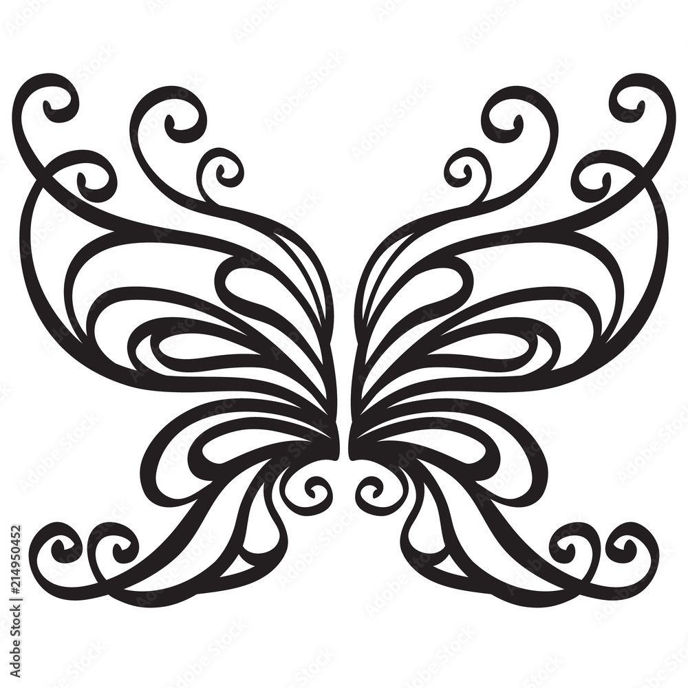 Ornamental vector butterfly