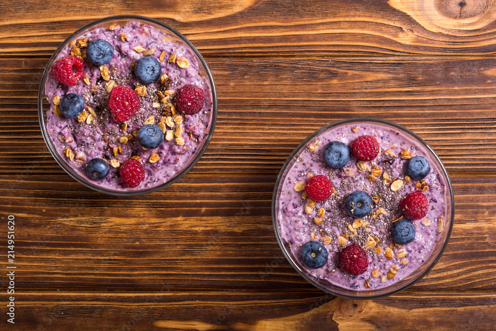 Chia yogurt with granola Chia yogurt with granola