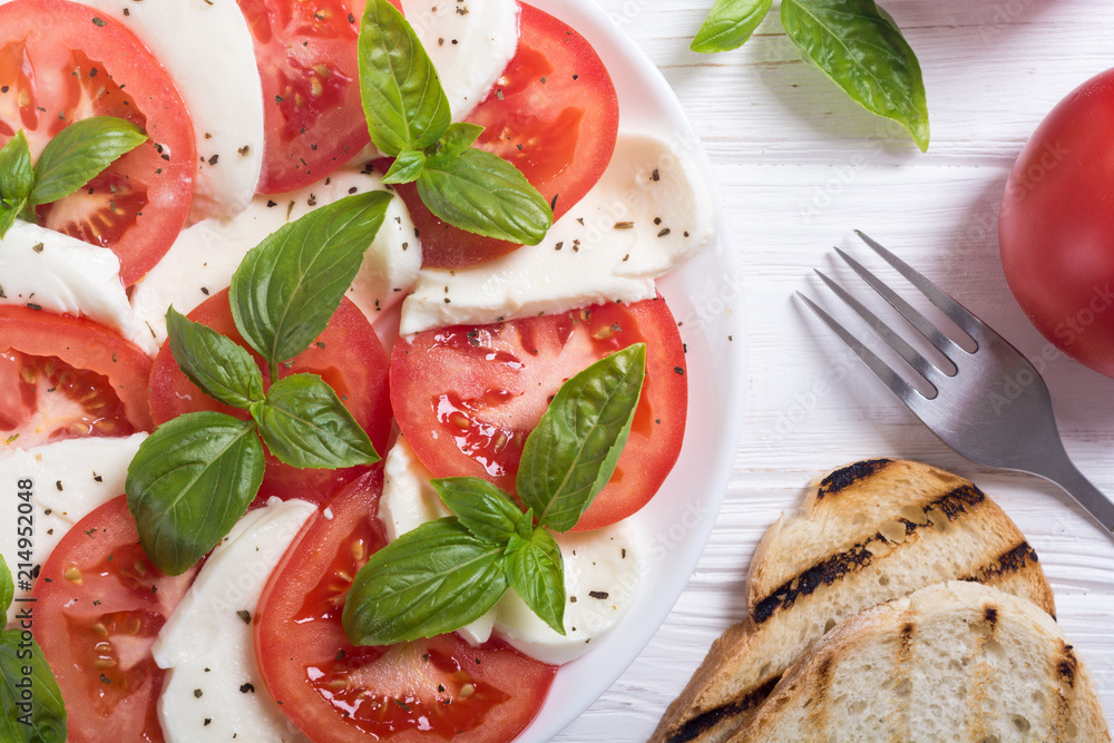 Caprese salad with mozzarella Caprese salad with mozzarella