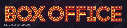 Box Office banner alphabet sign marquee light bulb vintage