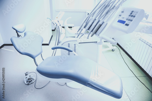 Dental Chair Stands in Office.