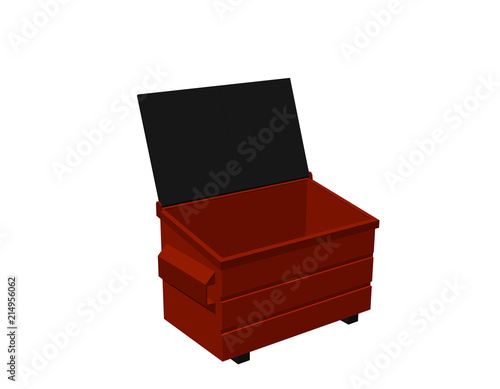 Recycling dumpster. Isolate...