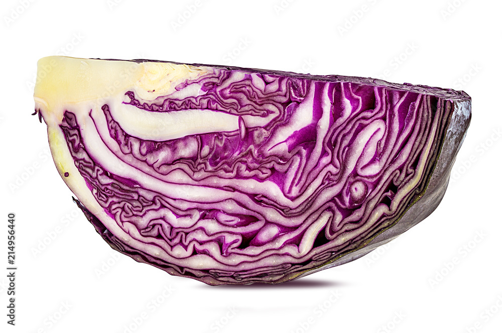 Fresh red cabbage isolated on white background with clipping path Fresh red cabbage isolated on white background with clipping path