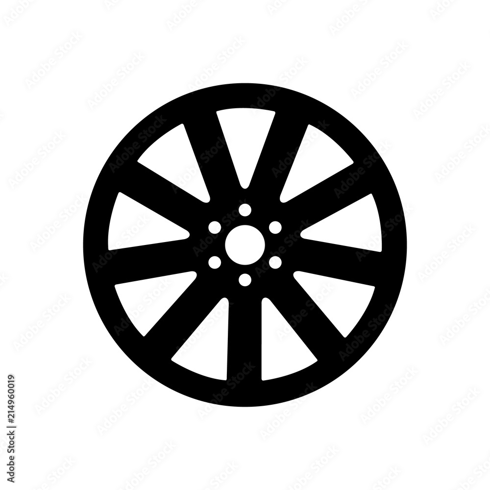 Wheel disks  icon, logo