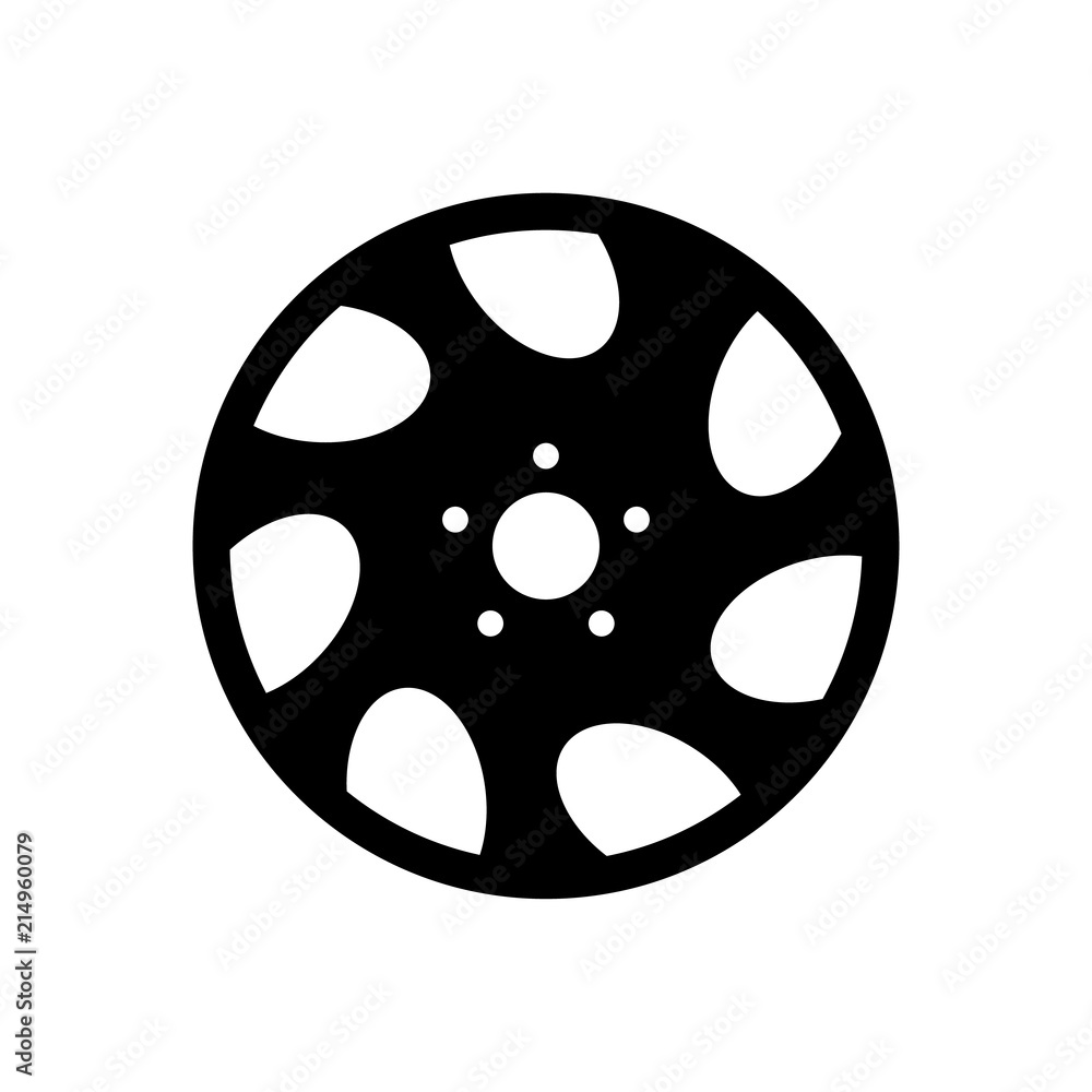 Wheel disks  icon, logo