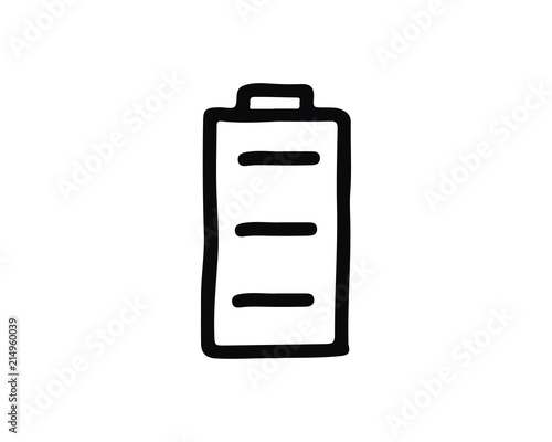 full battery icon hand drawn design illustration,designed for web and app © zhaluldesign