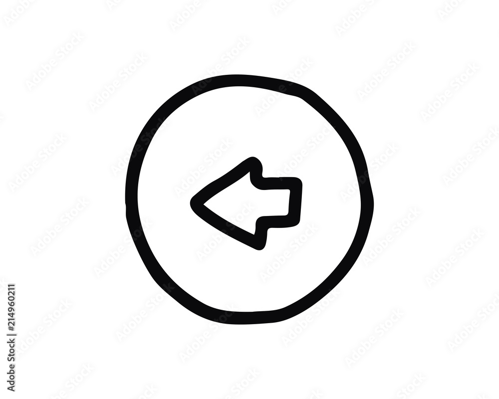 left arrow icon hand drawn design illustration,designed for web and app left arrow icon hand drawn design illustration,designed for web and app
